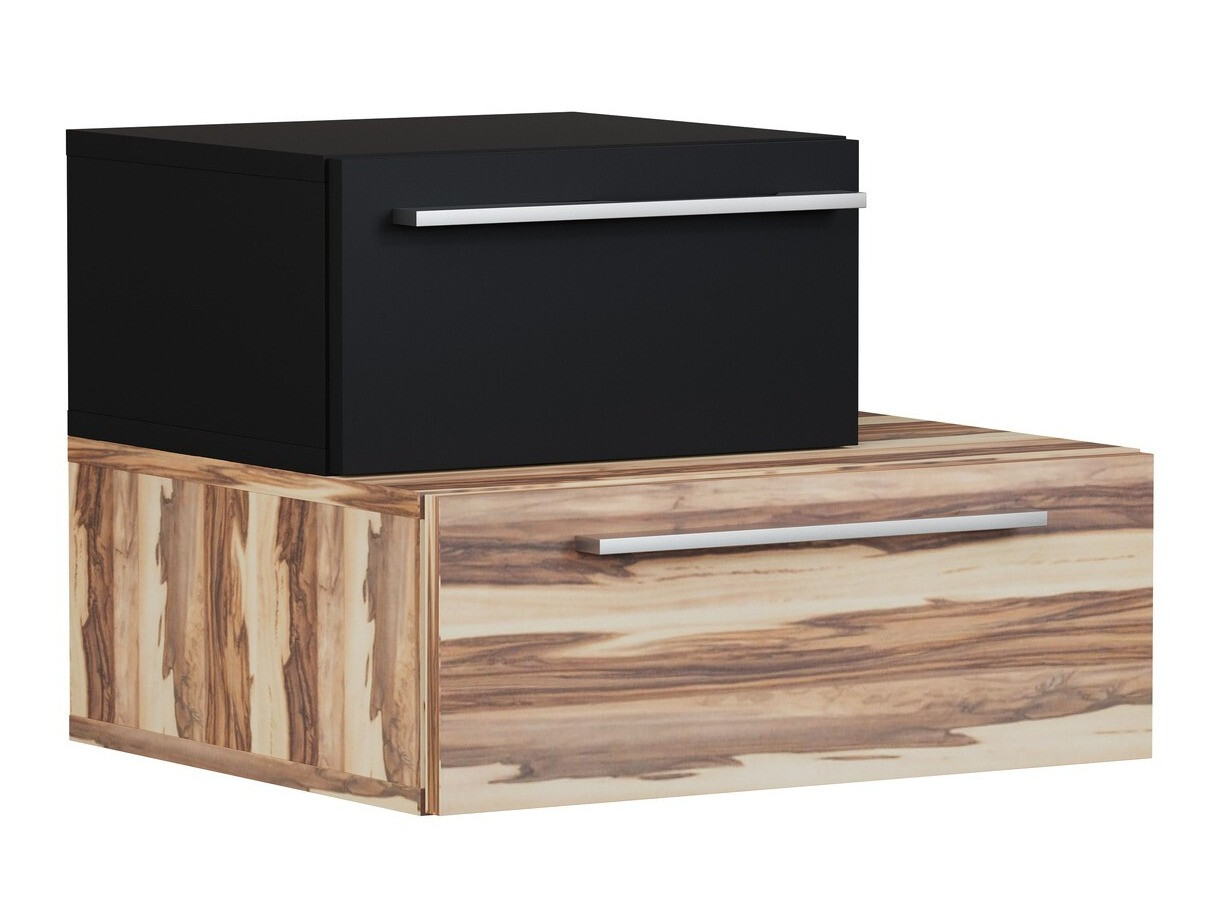 Miegamojo komplektas Omaha C107 (Juoda + Baltimore Riešutas)