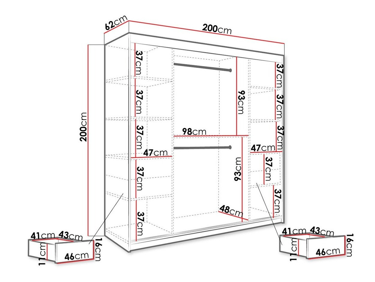 Spinta Hartford 256 (Matinė juoda + Juodas marmuras)