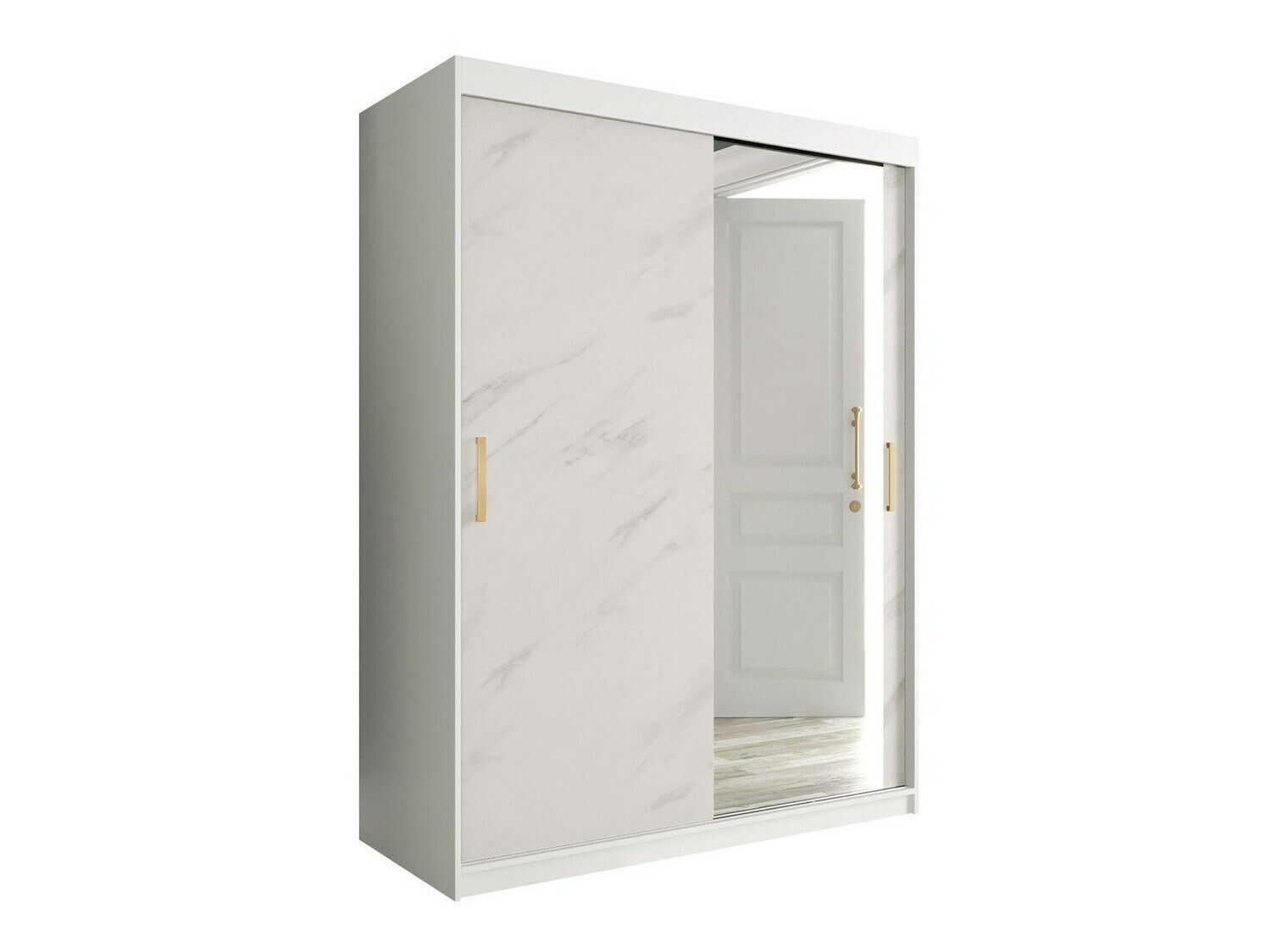 Spinta Hartford 260 (Matinė balta + Baltas marmuras)