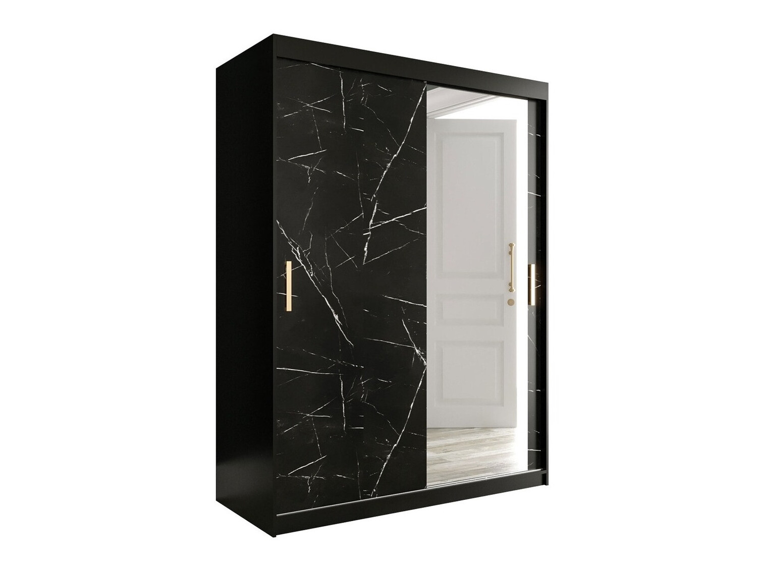 Spinta Hartford 260 (Matinė juoda + Juodas marmuras)