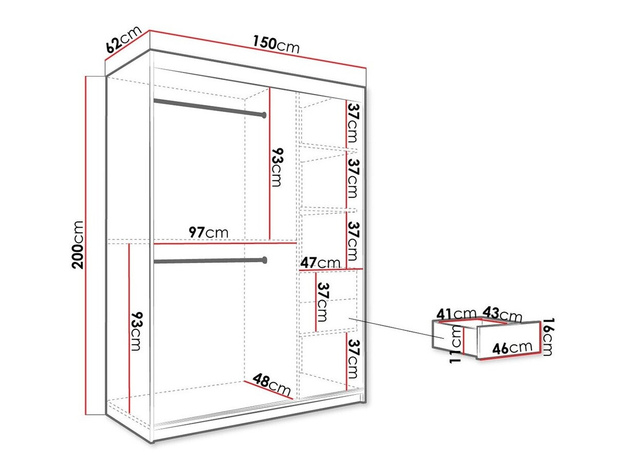 Spinta Hartford 260 (Matinė juoda + Juodas marmuras)