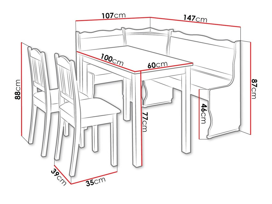 Virtuvės kampas Edmond 105