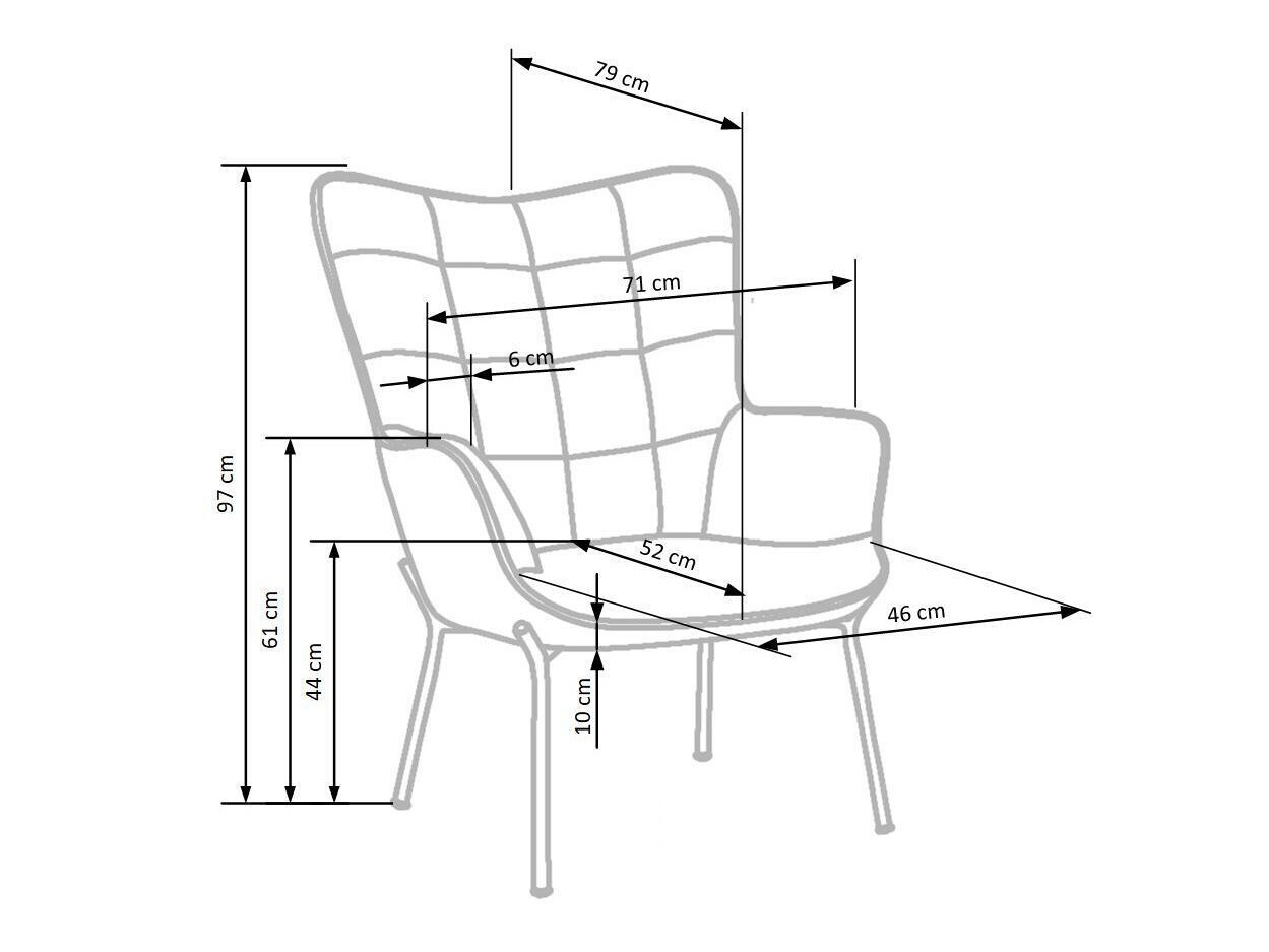 Fotelis Houston 868 (Pilka)