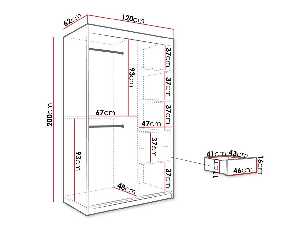 Spinta Hartford 247 (Matinė juoda + Juodas marmuras)