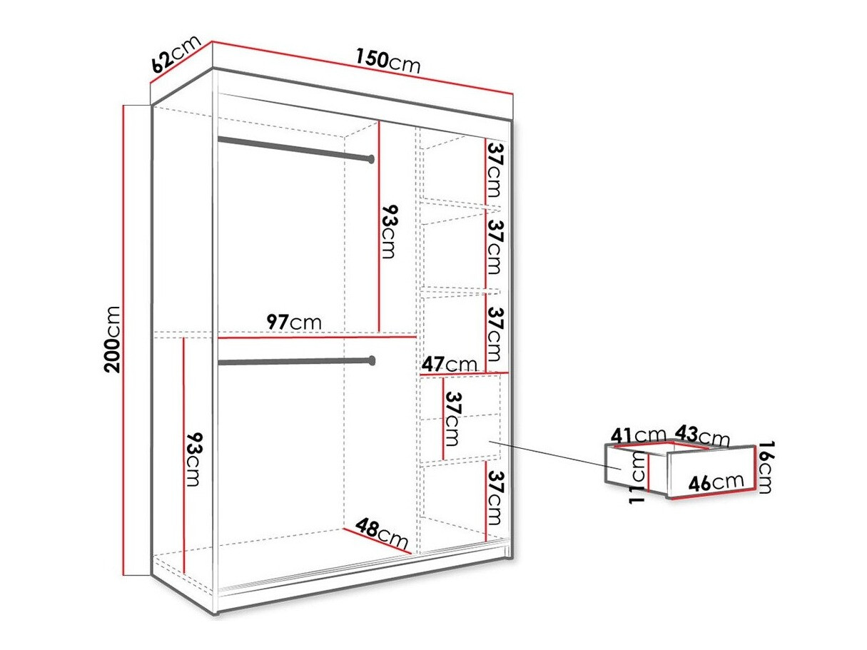 Spinta Hartford 254 (Matinė juoda + Juodas marmuras)