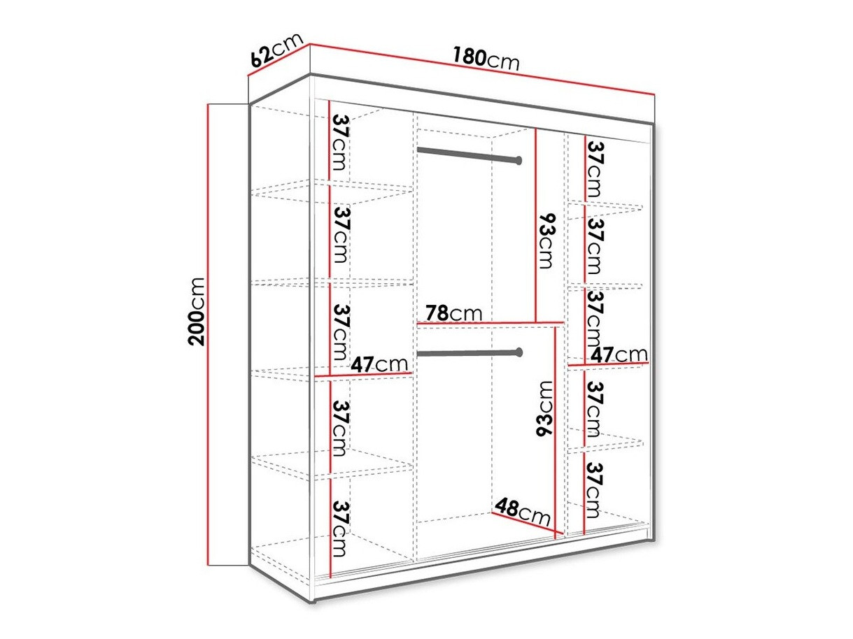 Spinta Hartford 255 (Matinė juoda + Juodas marmuras)