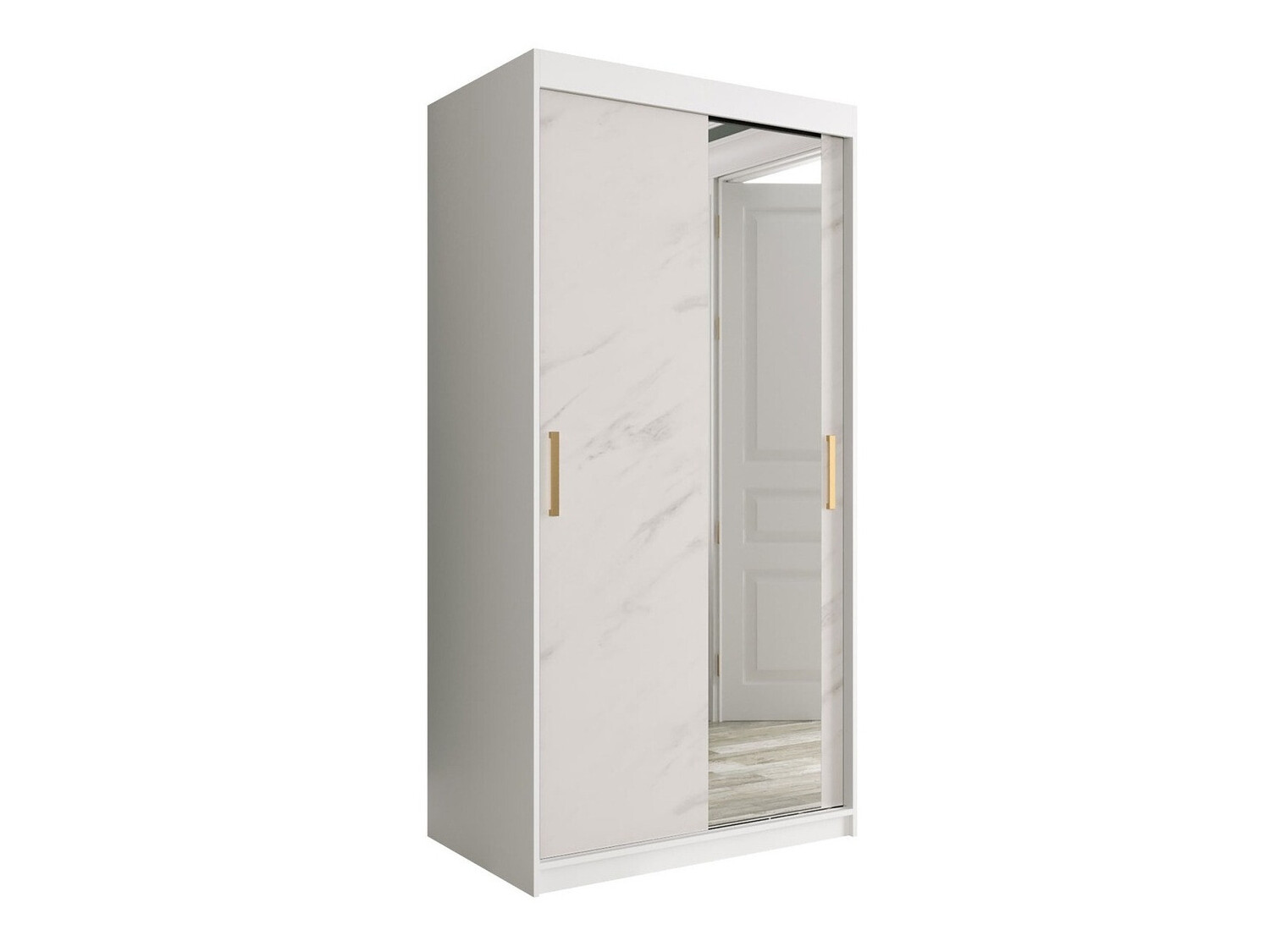 Spinta Hartford 258 (Matinė balta + Baltas marmuras)