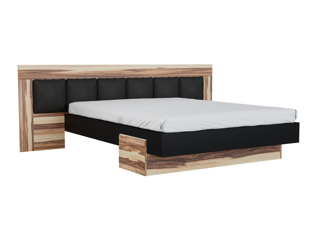 Miegamojo komplektas Omaha C108 (Juoda + Baltimore Riešutas)