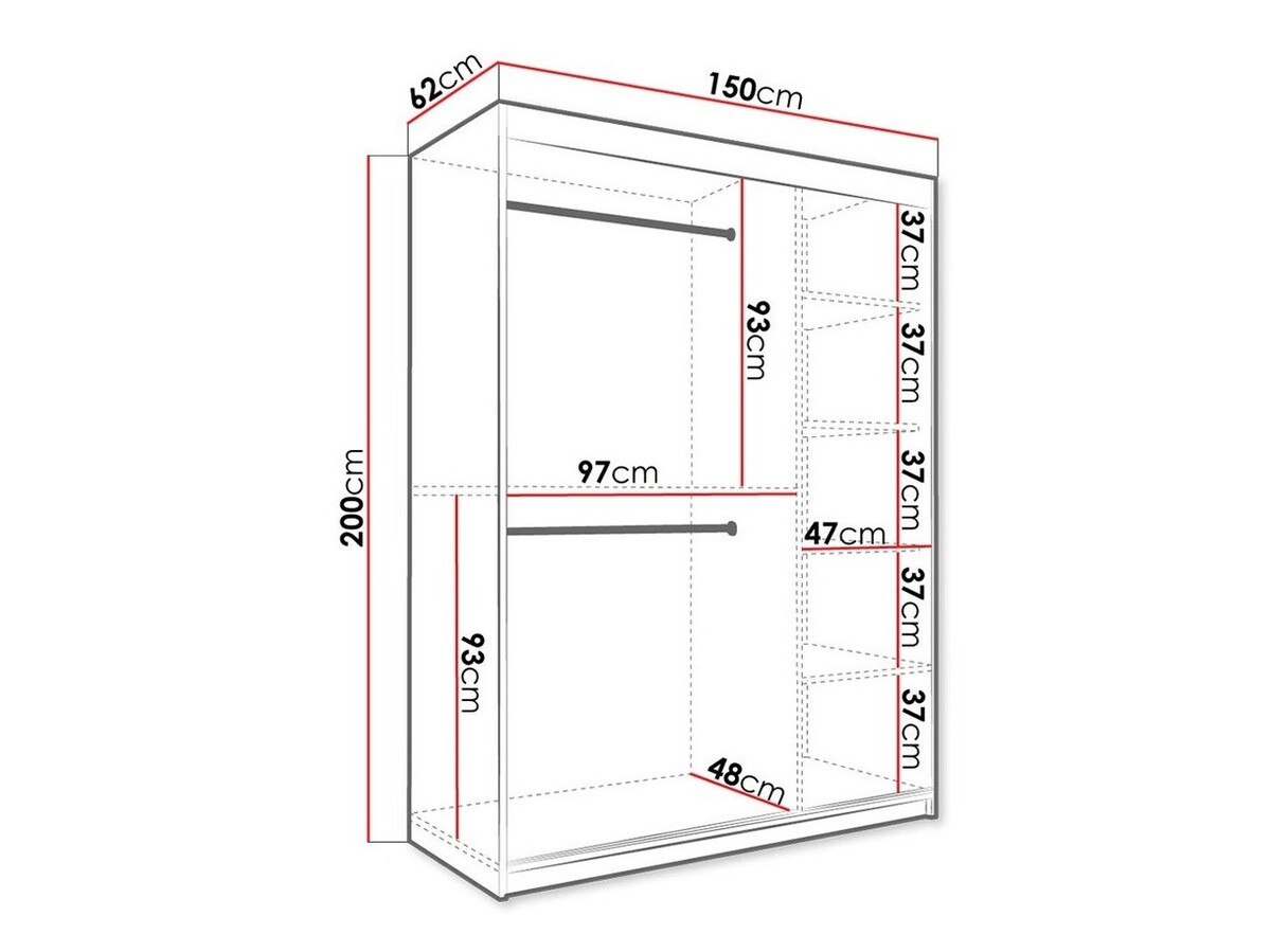Spinta Hartford 242 (Matinė juoda + Baltas marmuras)