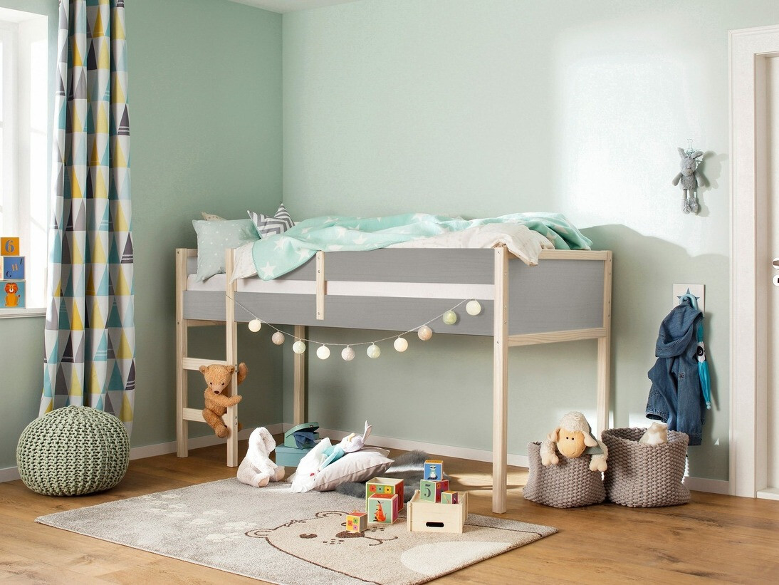 Aukšta lova Fenmele 103 (Pilka + Šviesus medis)