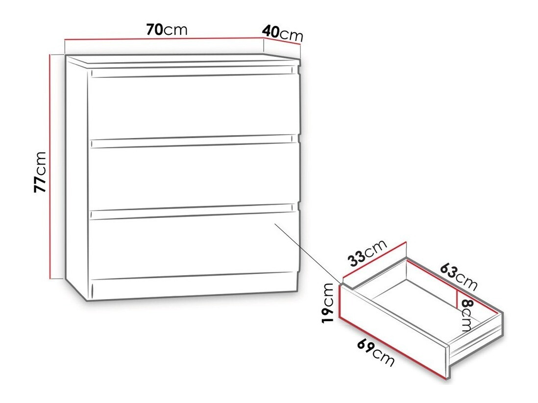 Komoda Comfivo Structor (Juoda)