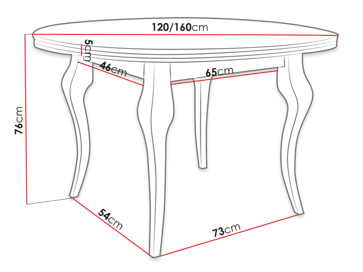 Valgomojo komplektas Racine 143 (Balta + Magic Velvet 2216)