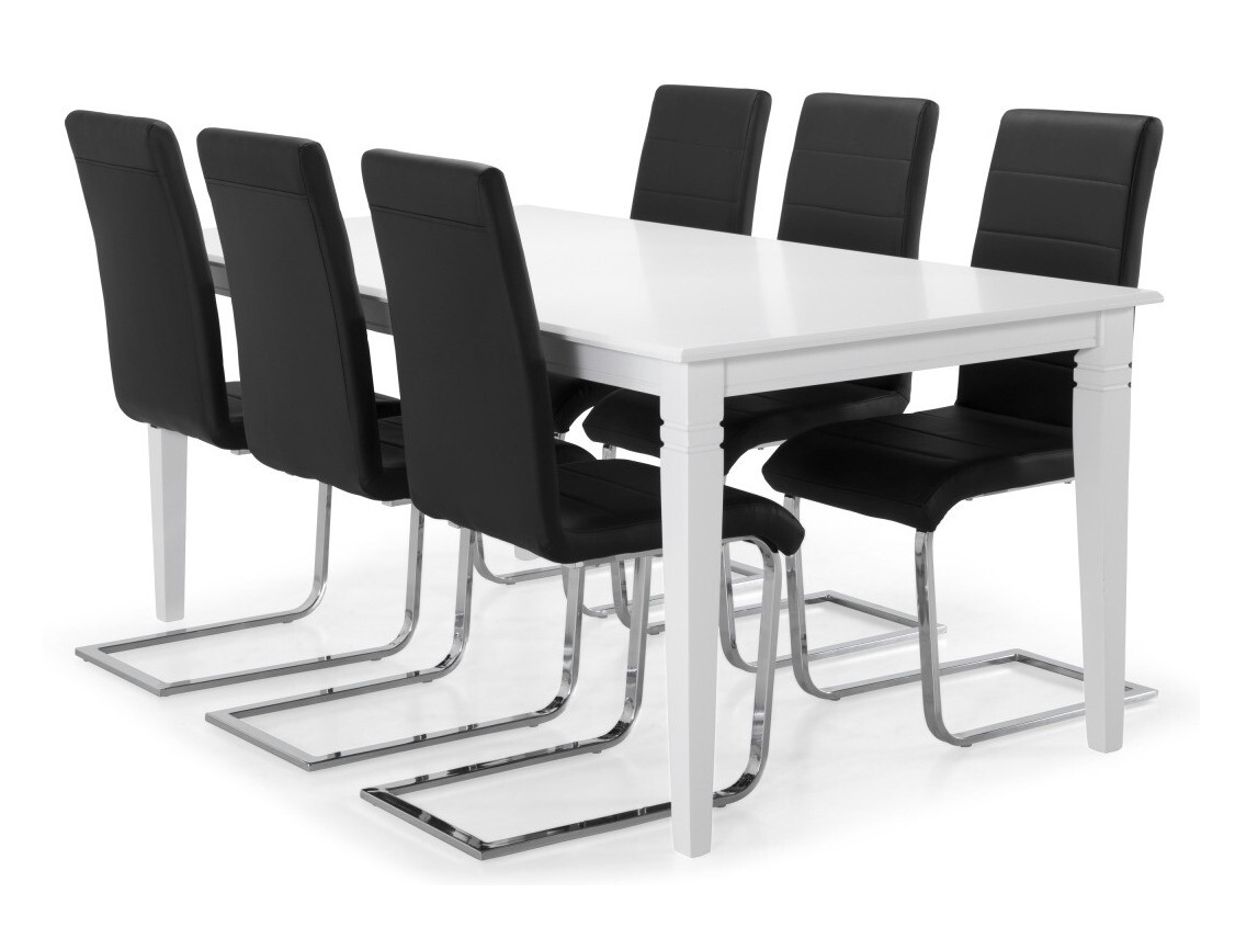 Valgomojo komplektas Scandinavian Choice 659 (Juoda + Sidabrinė)