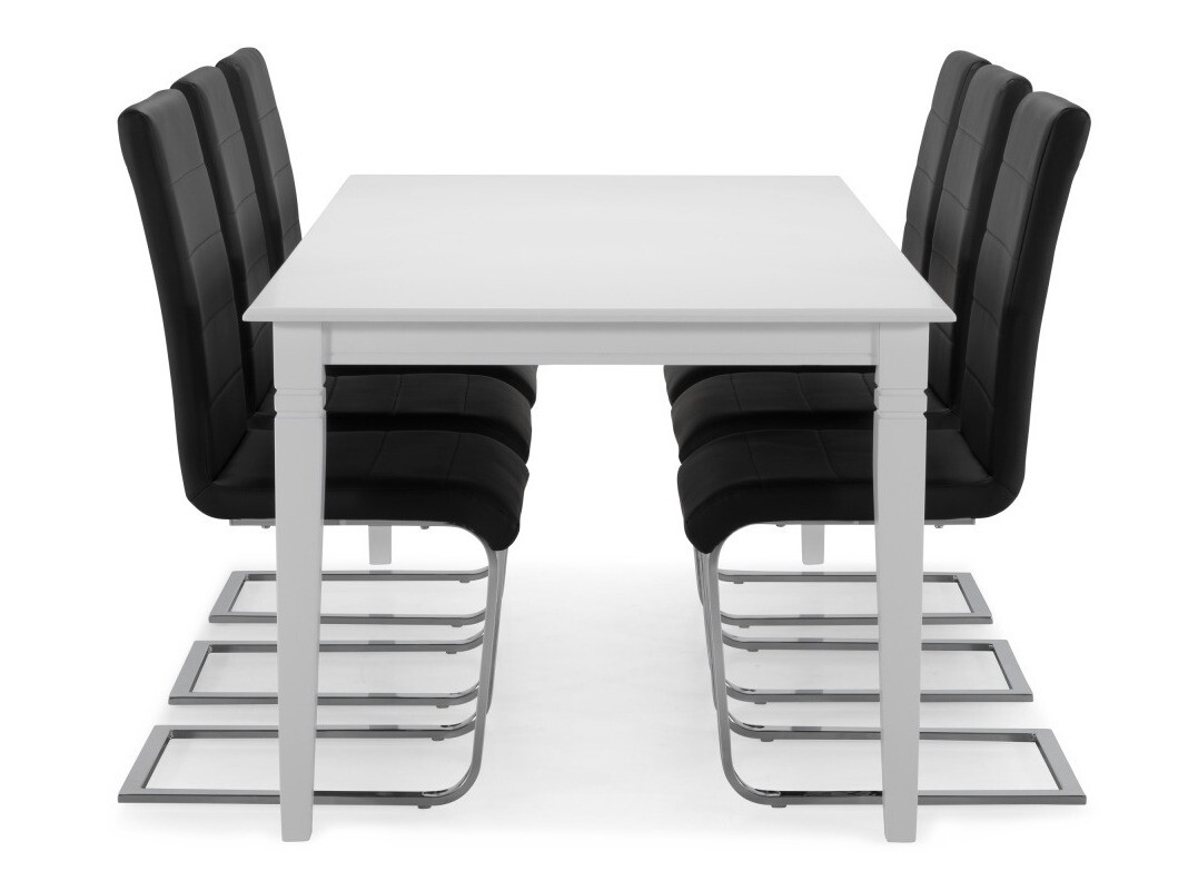 Valgomojo komplektas Scandinavian Choice 659 (Juoda + Sidabrinė)