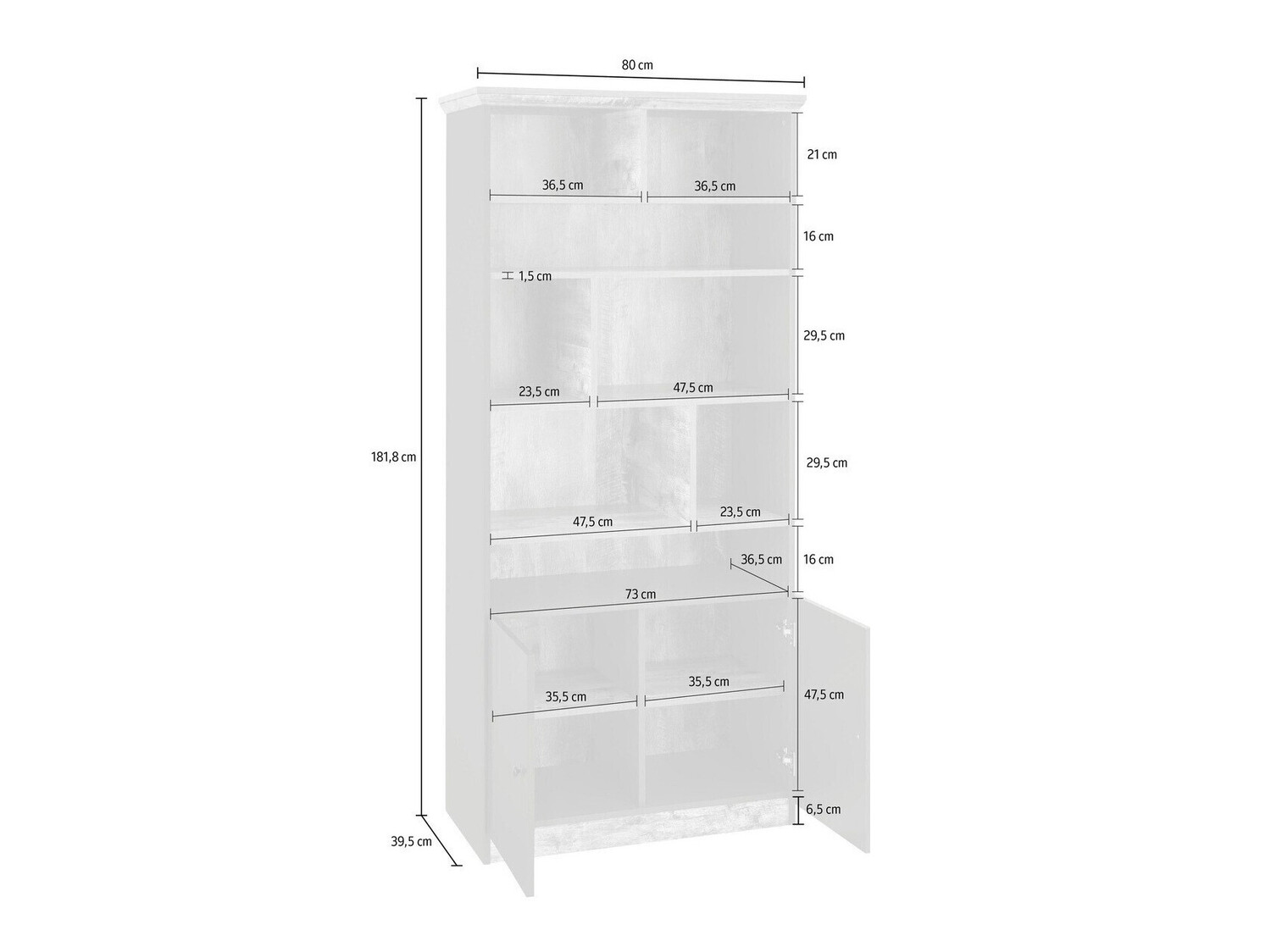 Lentyna Felmave 104 (Balta + Ąžuolas)