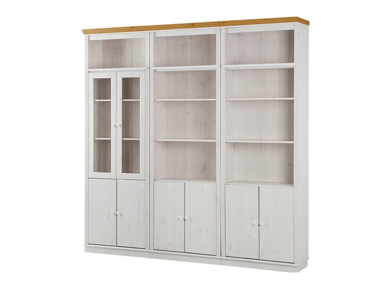 Lentynų komplektas Saltoro 111 (Balta + Medaus ąžuolas)