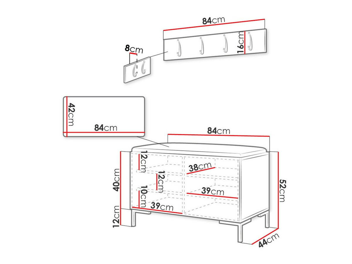 Prieškambario komplektas Tivsoa 108 (Manila 35)