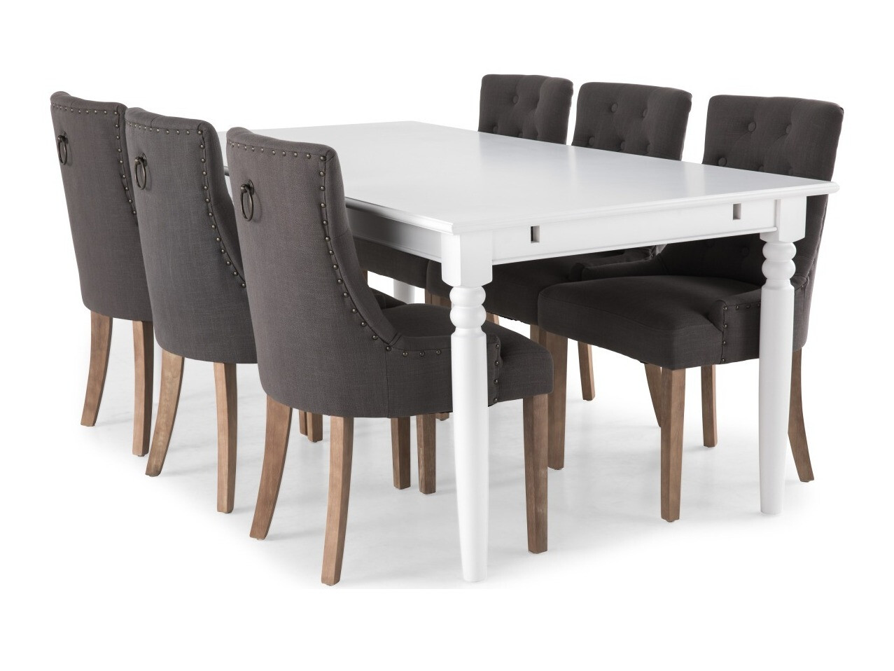 Valgomojo komplektas Scandinavian Choice 621 (Pilka + Šviesi ruda)