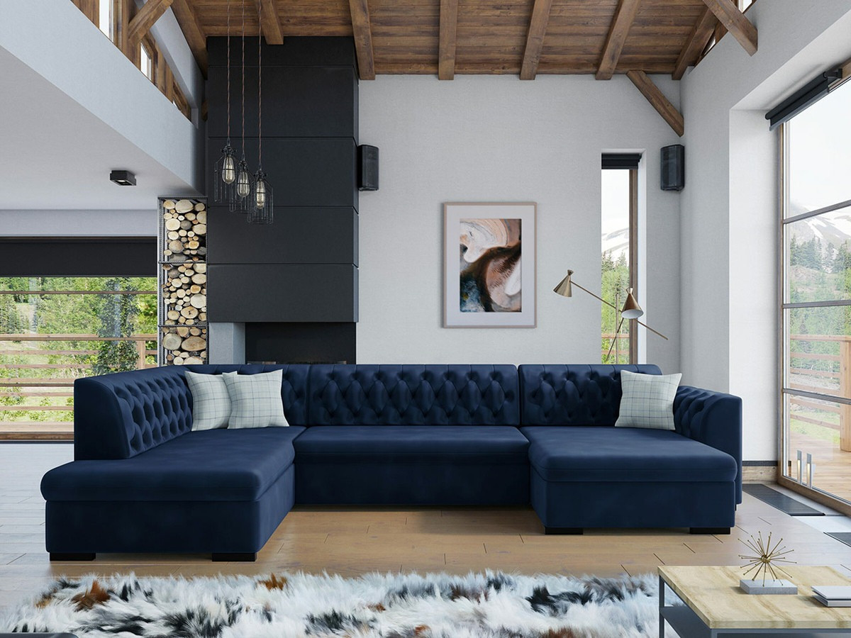 Minkštas kampas Comfivo 269 (Magic velvetas 2216 + Senegal 818)