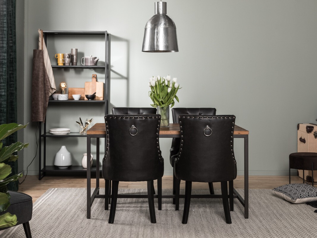 Valgomojo komplektas Manor House 206 (Juoda)