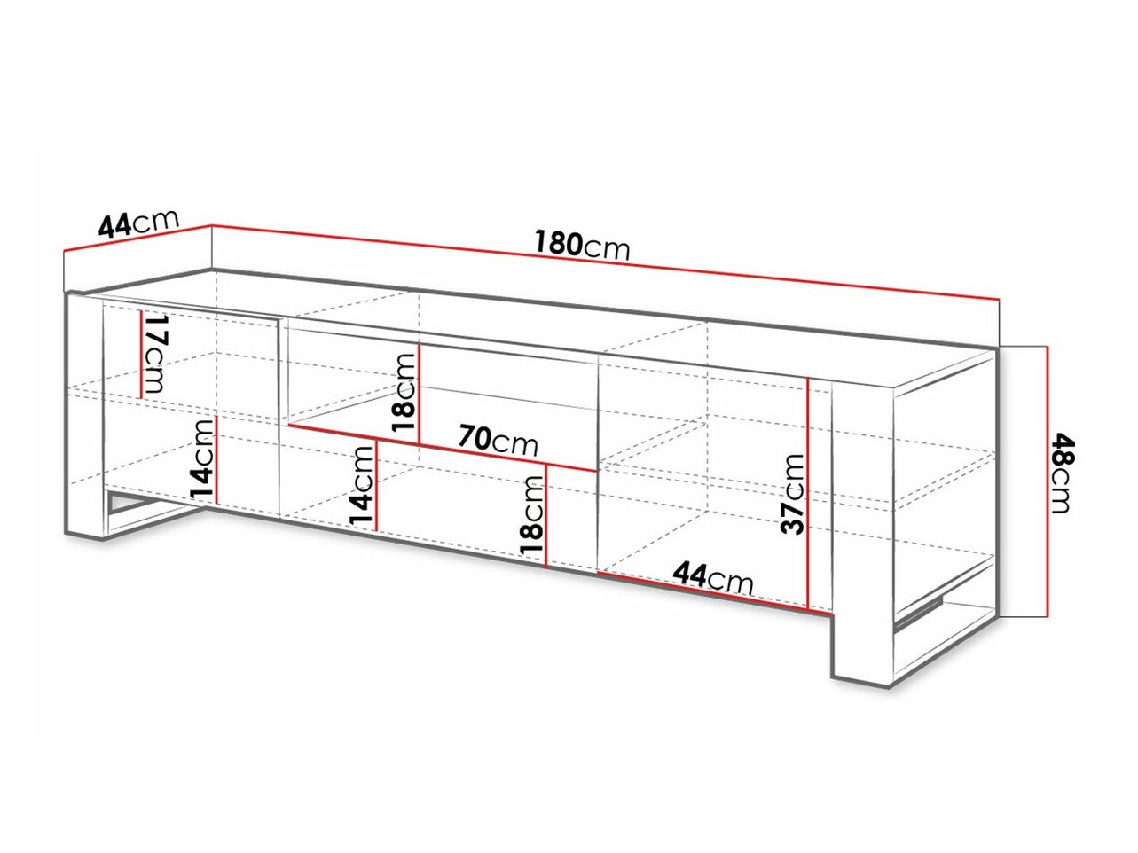 TV staliukas Socius (Votan ąžuolas + Antracitas)