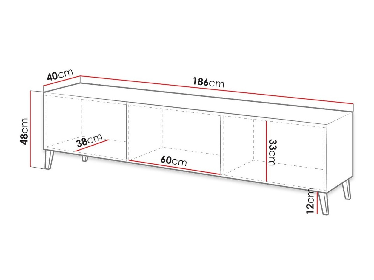 TV staliukas Charlotte 142 (Juoda)