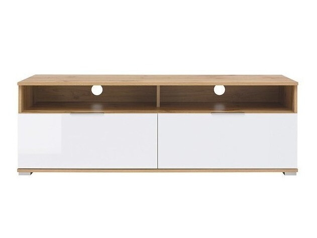 TV staliukas Tivetra 109 (Votan ąžuolas + Blizgi balta)