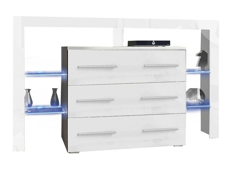 Komoda Aestas I (Balta + Blizgi balta)