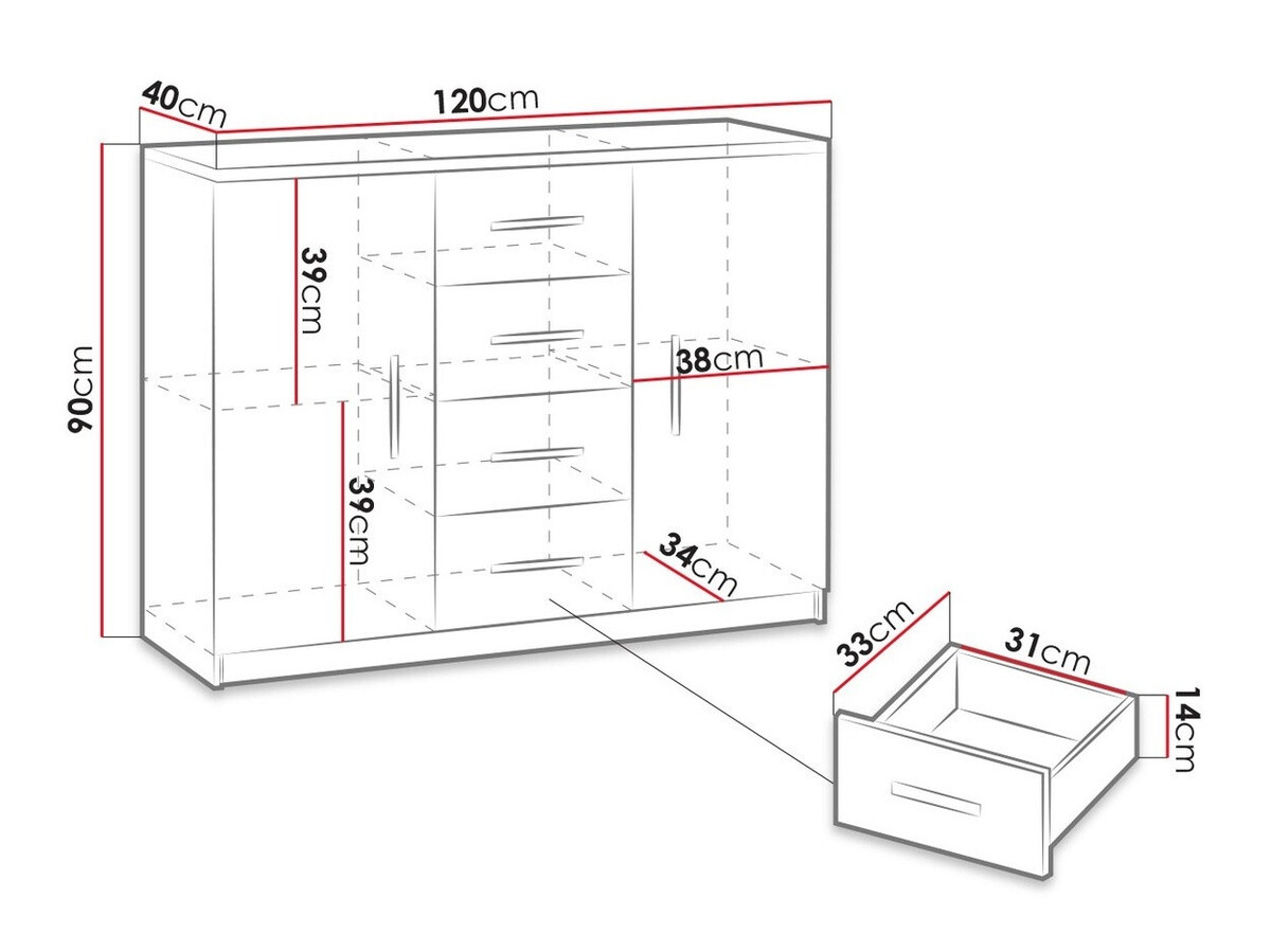 Komoda Catromi 100 (Artisan ąžuolas)