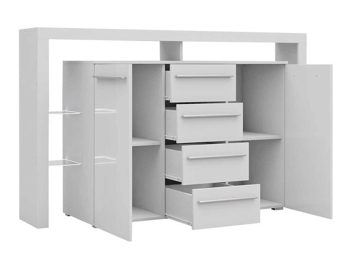 Komoda Aestas (Balta + Blizgi juoda)