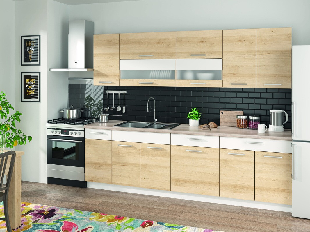 Modulinė spintelė su stalčiumi ir durelėmis Mode Beech 113