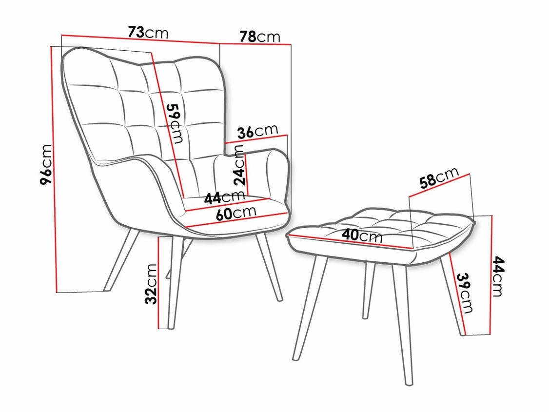 Fotelis Comfivo Cautio (Žalia)