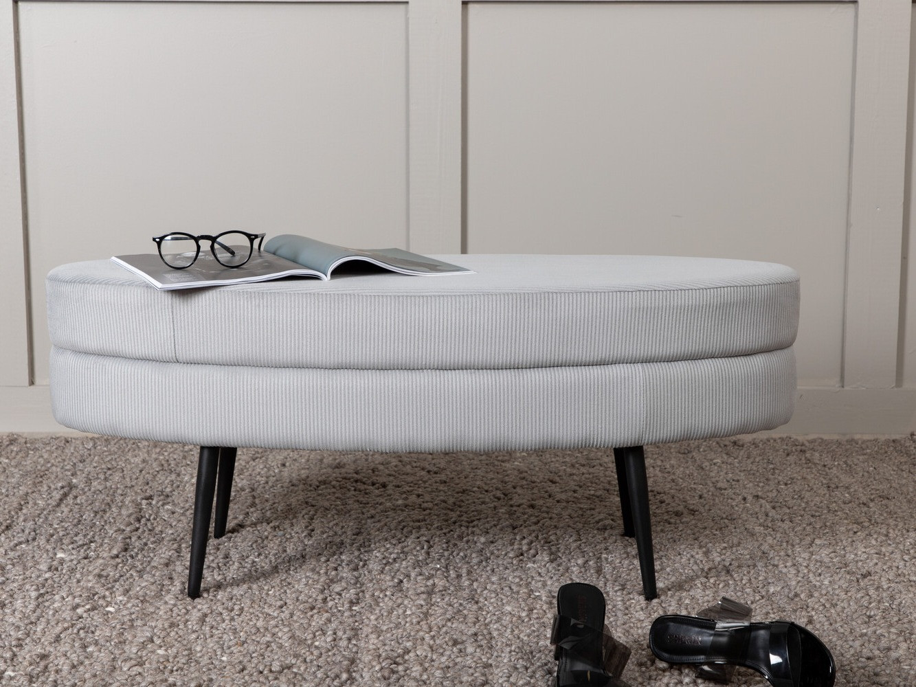 Minkštasuolis Dallas 2920 (Pilka + Juoda)