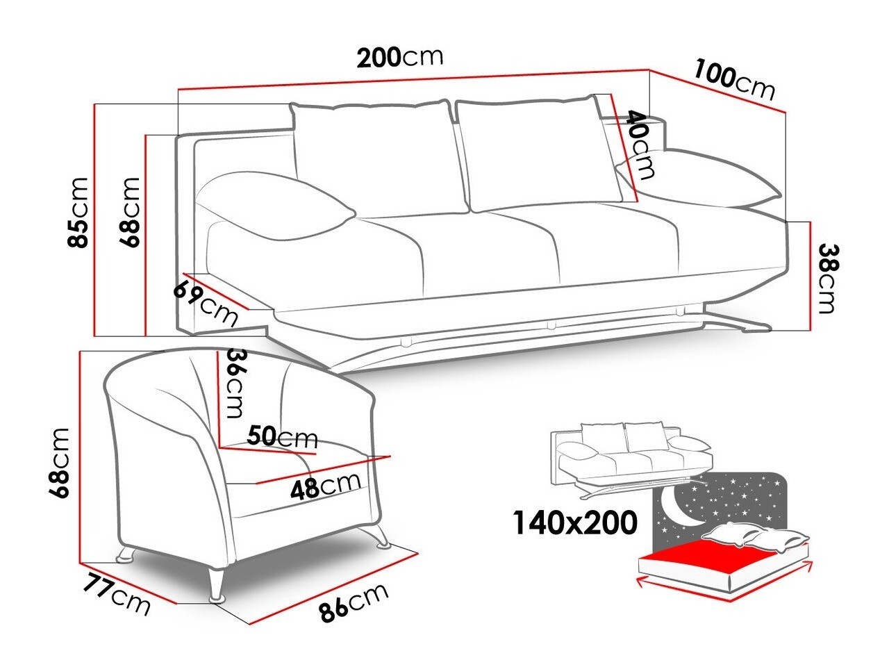 Minkštų baldų komplektas Velum (Soft 020)