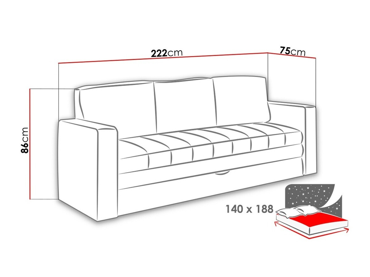 Minkštų baldų komplektas Tivdalu 120 (Gomez 12 + Gomez 08)
