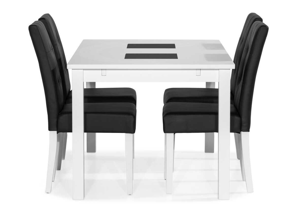 Valgomojo komplektas Scandinavian Choice 671 (Juoda + Balta)