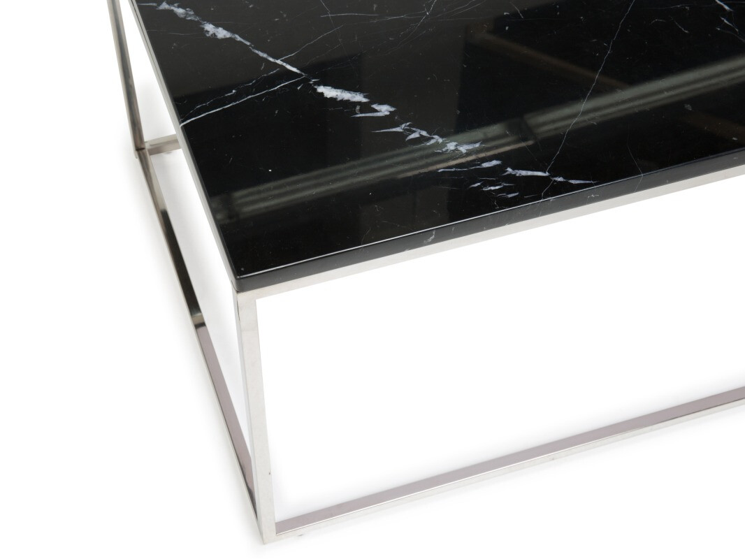 Žurnalinis staliukas Scandinavian Choice 672 (Juoda + Sidabrinė)