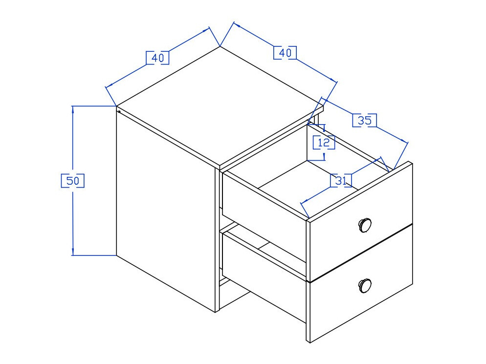 Naktinis staliukas Mirelbu 108 (Artisan ąžuolas + Blizgi juoda)