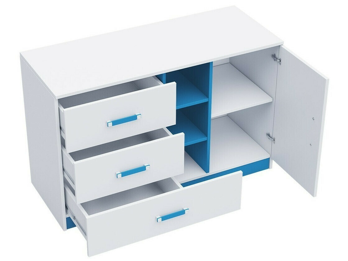 Vaikų kambario komplektas Lorlare 119 (Balta + Pilka)