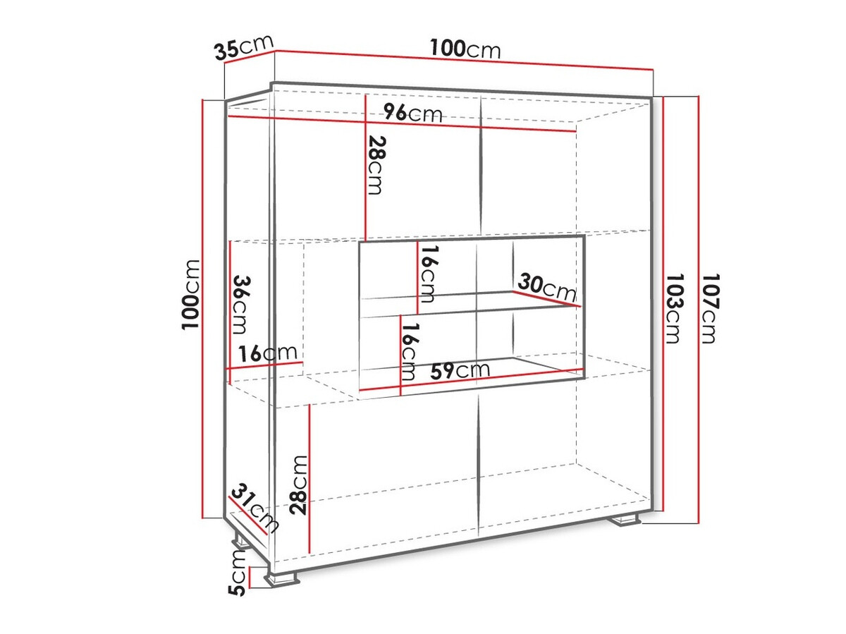 Spintelė Remus (Balta + Blizgi balta)