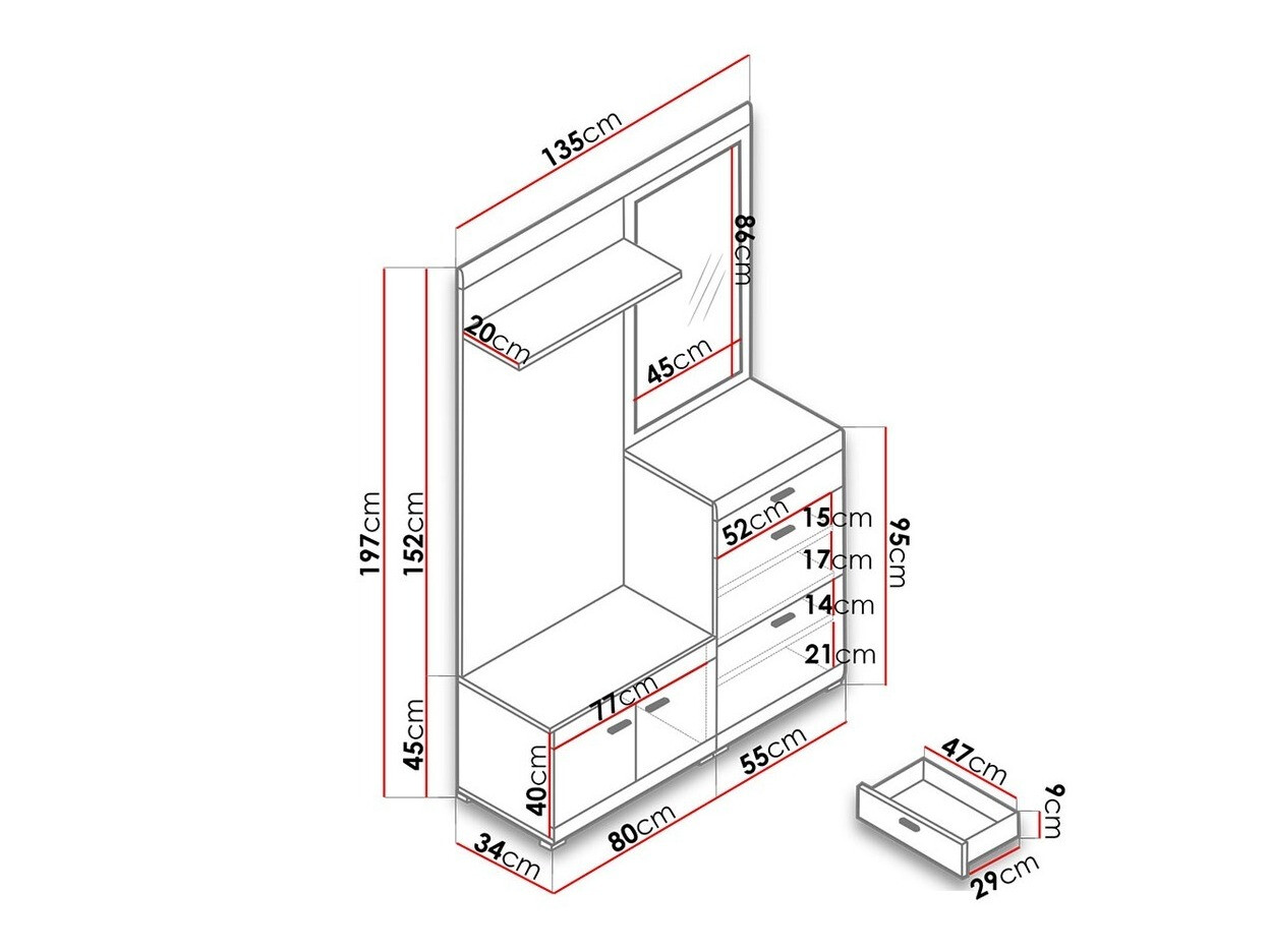 Prieškambario komplektas Solacar