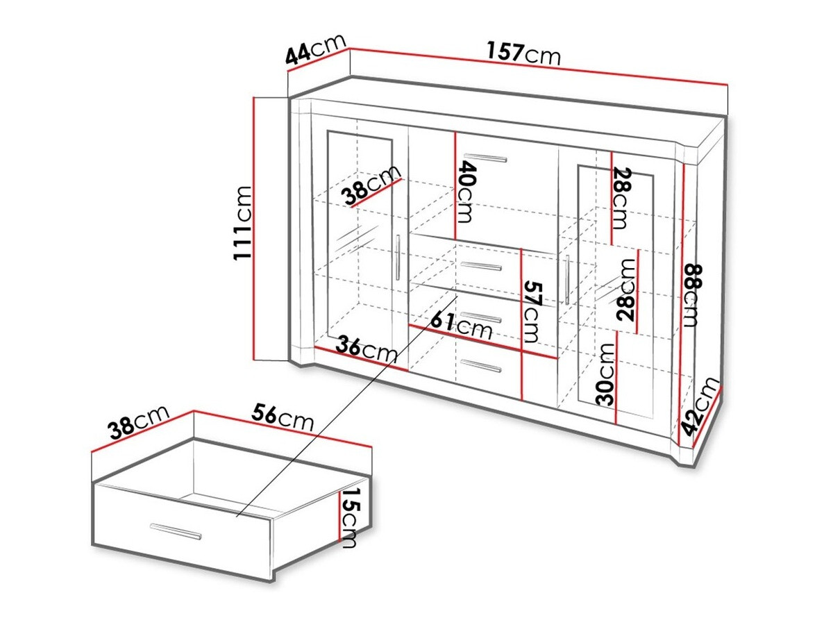 Komoda Lorelie 106 (Trufel ąžuolas)