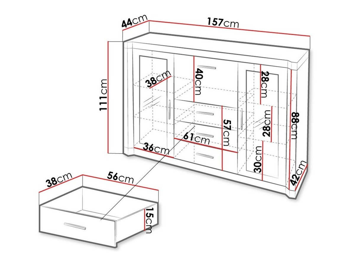 Komoda Lorelie 106 (Trufel ąžuolas)