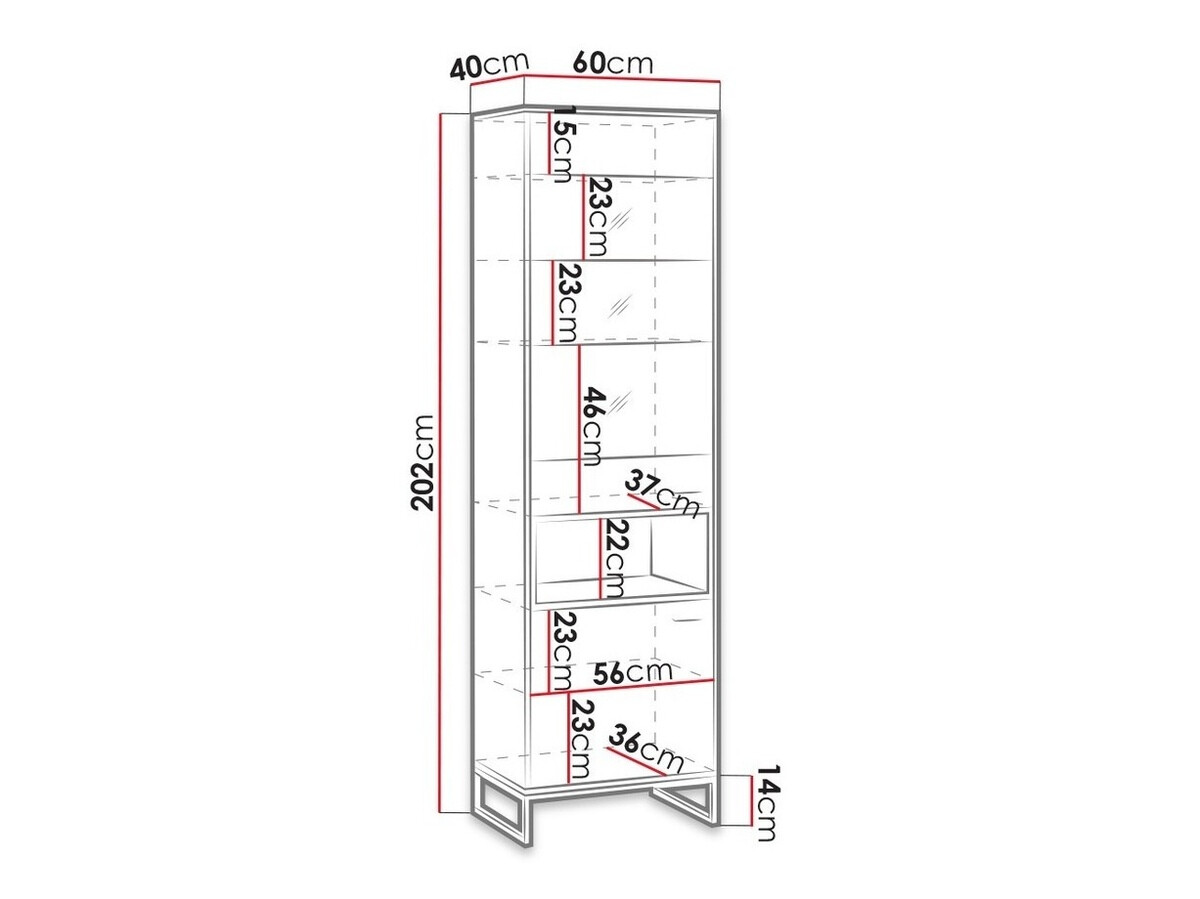 Lentyna Baltesi 120 (Artisan ąžuolas + Juoda)