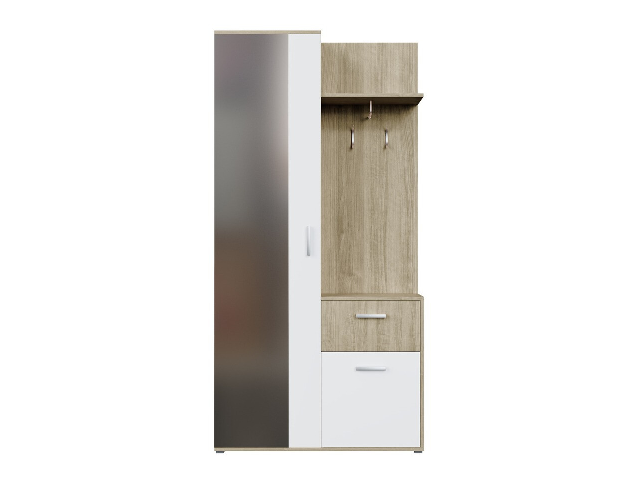 Prieškambario komplektas Pavo (Sonomos ąžuolas + Balta)