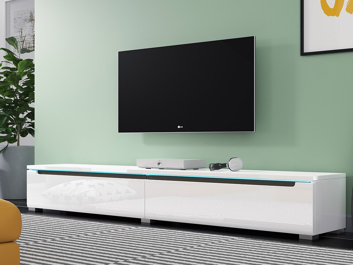 TV staliukas Sarasota 114 (Balta + Blizgi balta)