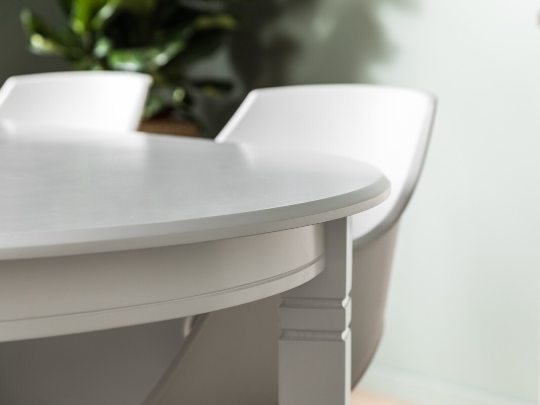 Valgomojo komplektas Andrarum 190 (Balta + Ruda)