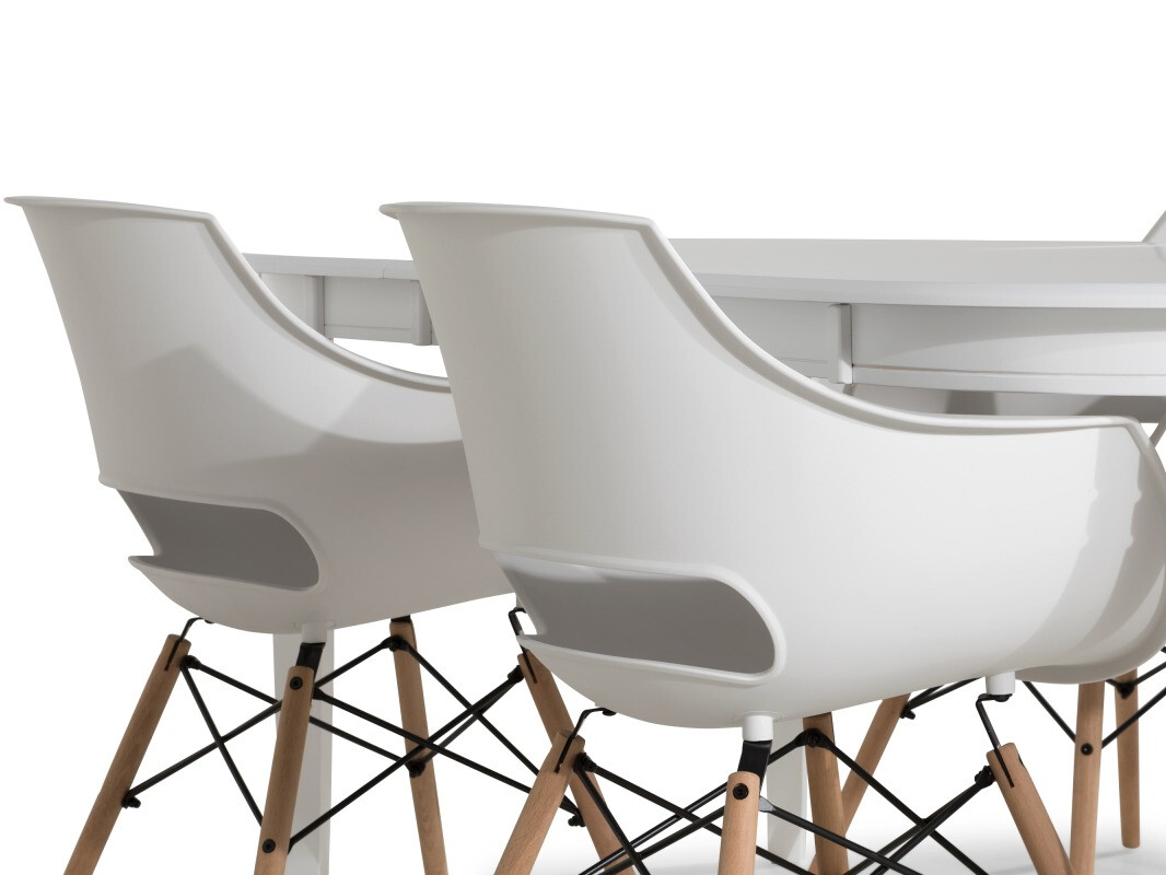 Valgomojo komplektas Andrarum 190 (Balta + Ruda)