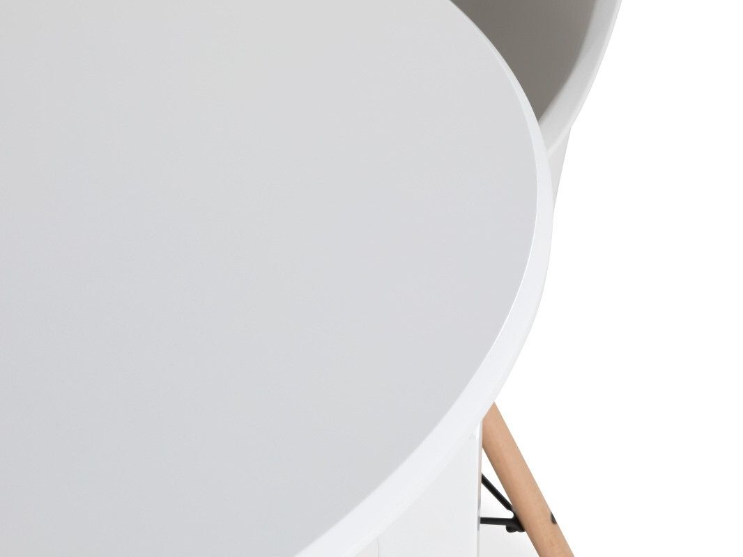 Valgomojo komplektas Andrarum 190 (Balta + Ruda)