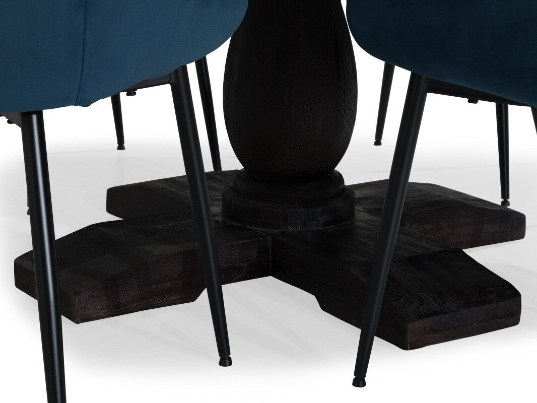 Valgomojo komplektas Scandinavian Choice 744 (Mėlyna + Juoda)